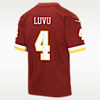 Jersey Game para niños talla grande Frankie Luvu Washington Commanders