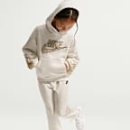 Conjunto de sudadera con gorro y pantalones de entrenamiento para niños talla pequeña Nike Retro Remix