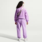 Playera oversized de cierre de 1/4 para niña talla grande Nike Sportswear Studio Fleece