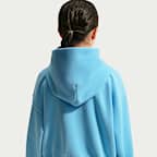 Nike Sportswear Studio Fleece Big Kids' (Girls') Oversized Full-Zip Hoodie