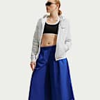 Pants tipo culotte de popelina de tiro medio oversized para mujer Nike Sportswear