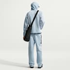 Calças de lã cardada com bainha aberta e bloco de cor Nike Tech para homem