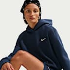 Sudadera con gorro sin cierre para mujer Nike Studio Fleece Medium Weight