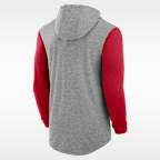 Playera de manga larga universitaria Nike Dri-FIT con gorro para hombre Ohio State Basketball