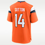 Jersey de fútbol americano Nike de la NFL Game para hombre Courtland Sutton Denver Broncos