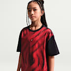 Playera de manga corta para niños talla grande Portland Trail Blazers Nike Edge 26