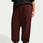 Nike Studio Fleece Medium Weight Pantalón oversize de talle alto con bajos elásticos - Mujer (tallas grandes)