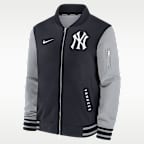 New York Yankees Authentic Collection Dugout Men's Nike MLB Full-Zip Bomber Jacket