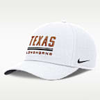 Gorra universitaria Nike Dri-FIT ajustable para hombre Texas Sideline Practice Rise