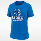 PLayera Nike Dri-FIT de la NFL para mujer Detroit Lions Sideline Alt
