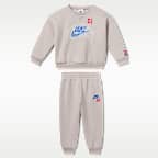 Conjunto de 2 piezas de sudadera de cuello redondo de tejido Fleece Multisport para bebé (12-24 M) Nike Sportswear