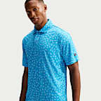 Nike Par Dri-FIT Grass Print Erkek Golf Polo Üstü