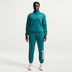 Nike Studio Fleece Sport Women's Dri-FIT 1/4-Zip Top