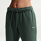 Nike Studio Fleece Medium Weight damesbroek met halfhoge taille en boorden