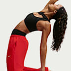 Nike Studio Fleece Sport Women's Dri-FIT Mid-Rise Open-Hem Pants