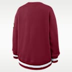 Sudadera de cuello redondo sin cierre oversized universitaria Nike para mujer Florida State Legacy Phoenix