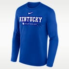 Kentucky Courtside Basketball Shootaround Legend Men's Nike Dri-FIT College Long-Sleeve T-Shirt