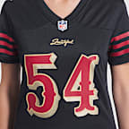Jersey Nike de la NFL Game para mujer Fred Warner San Francisco 49ers Rivalries Collection