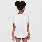 Top a manica corta Dri-FIT Nike One Fitted – Ragazza