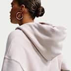 Sudadera con gorro cropped oversized de cierre completo para mujer Nike Studio Fleece Medium Weight