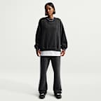 Nike Studio Fleece Medium Weight Women's Oversized Crew-Neck Sweatshirt