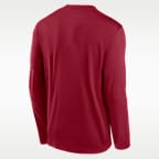 Playera universitaria Nike Dri-FIT de manga larga para hombre Alabama Sideline Legend Small Logo