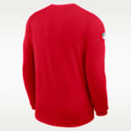 Playera de manga larga Nike Dri-FIT de la NFL para hombre Kansas City Chiefs Sideline Coach