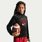 Sudadera con gorro sin cierre Therma-FIT para niño talla grande Nike Trophy