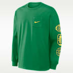 Playera de manga larga universitaria Nike para hombre Oregon Academic Max90 Pocket