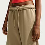 Nike Studio Fleece Medium Weight Women's Loose Pleated Snap Pants