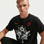 Canada Nike Fanwear Collection Men's Football Cotton Short-Sleeve T-Shirt