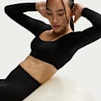 Nike Zenvy Women's Light-Support Padded Long-Sleeve Sports Bra