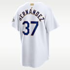 Teoscar Hernández Los Angeles Dodgers 2025 World Series Champion Gold Series Men's Nike MLB Stadium Jersey