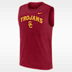 Camiseta sin mangas universitaria Nike Dri-FIT para hombre USC Arch Legend