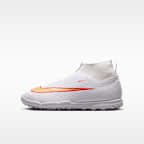 Tacos de futbol para pasto sintético (turf) de corte high para niños grandes Nike Jr. Mercurial Superfly 11 Academy