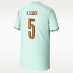 Jersey de fútbol Nike Dri-FIT para niños talla grande Jules Koundé France National Team 2026 Stadium Away