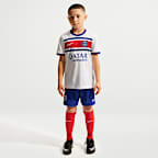 Playera de futbol Nike Dri-FIT para antes del partido para niños talla grande Paris Saint-Germain local
