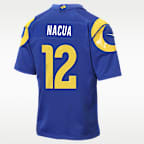 Jersey Nike de la NFL Game para niños talla grande Puka Nacua Los Angeles Rams