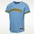 Jackson Chourio Milwaukee Brewers Big Kids' Nike MLB Replica Jersey