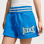 Shorts de tiro alto de 4" para mujer Nike Sportswear Phoenix Fleece