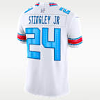 Jersey Nike Dri-FIT de la NFL Limited para hombre Derek Stingley Jr. Houston Texans Rivalries Collection