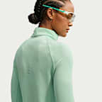 Nike Swift Dri-FIT hardlooptop met korte rits en uv-bescherming voor dames