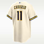Jersey Nike de la MLB Replica para hombre Jackson Chourio Milwaukee Brewers 2026 World Series Participant
