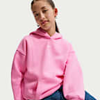 Sudadera con gorro sin cierre oversized para niña Nike Sportswear Studio Fleece