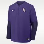 LSU Dugout Men's Nike Dri-FIT College 1/4-Zip Long-Sleeve Windshirt
