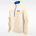 UCLA Primetime Primary Logo Men's Jordan Brand College 1/2-Zip Crew