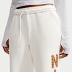 Pants de tiro medio y pierna amplia para mujer Nike Studio Fleece Medium Weight
