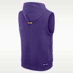 Sudadera con gorro sin cierre sin mangas universitaria Nike Dri-FIT para hombre LSU Sideline