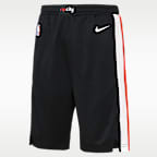 Shorts Nike de la NBA de alero polivalente para niños talla grande Portland Trail Blazers Icon Edition