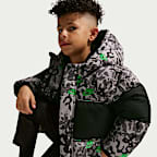 Nike Younger Kids' Jacquard Logo Mixed Media Puffer Jacket